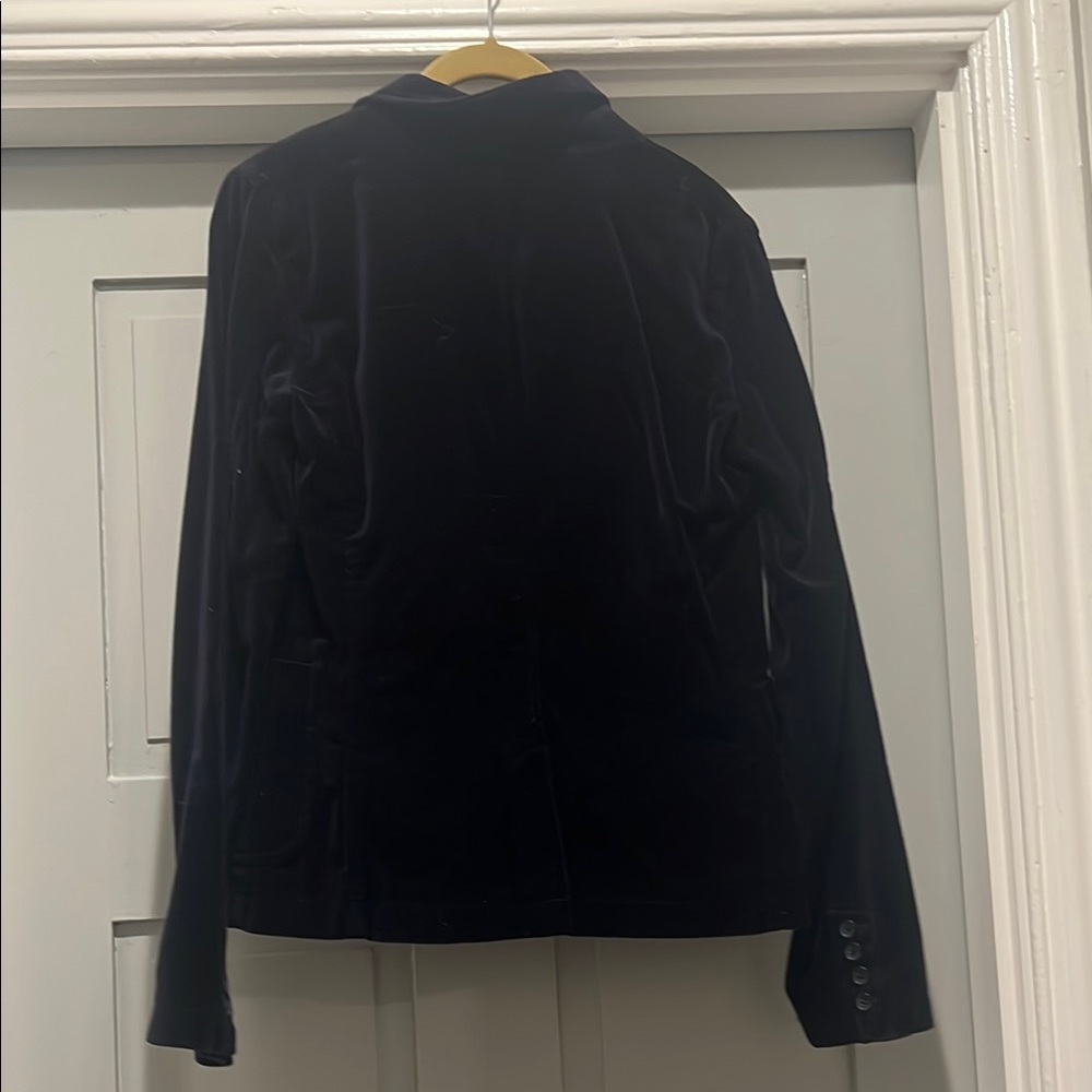๐ Vintage J. Crew Velvet Blazer | Size S | Blue with Pink Lining | EUC - Picture 5 of 8